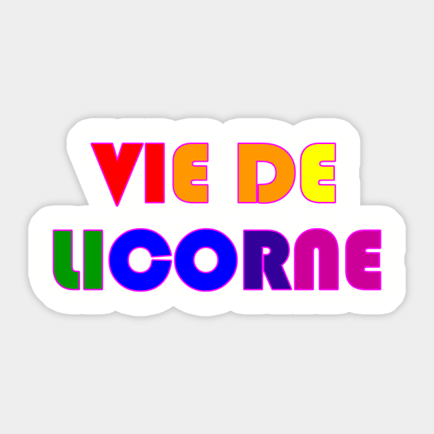 Vie de licorne - logo seulement Sticker by annearchet